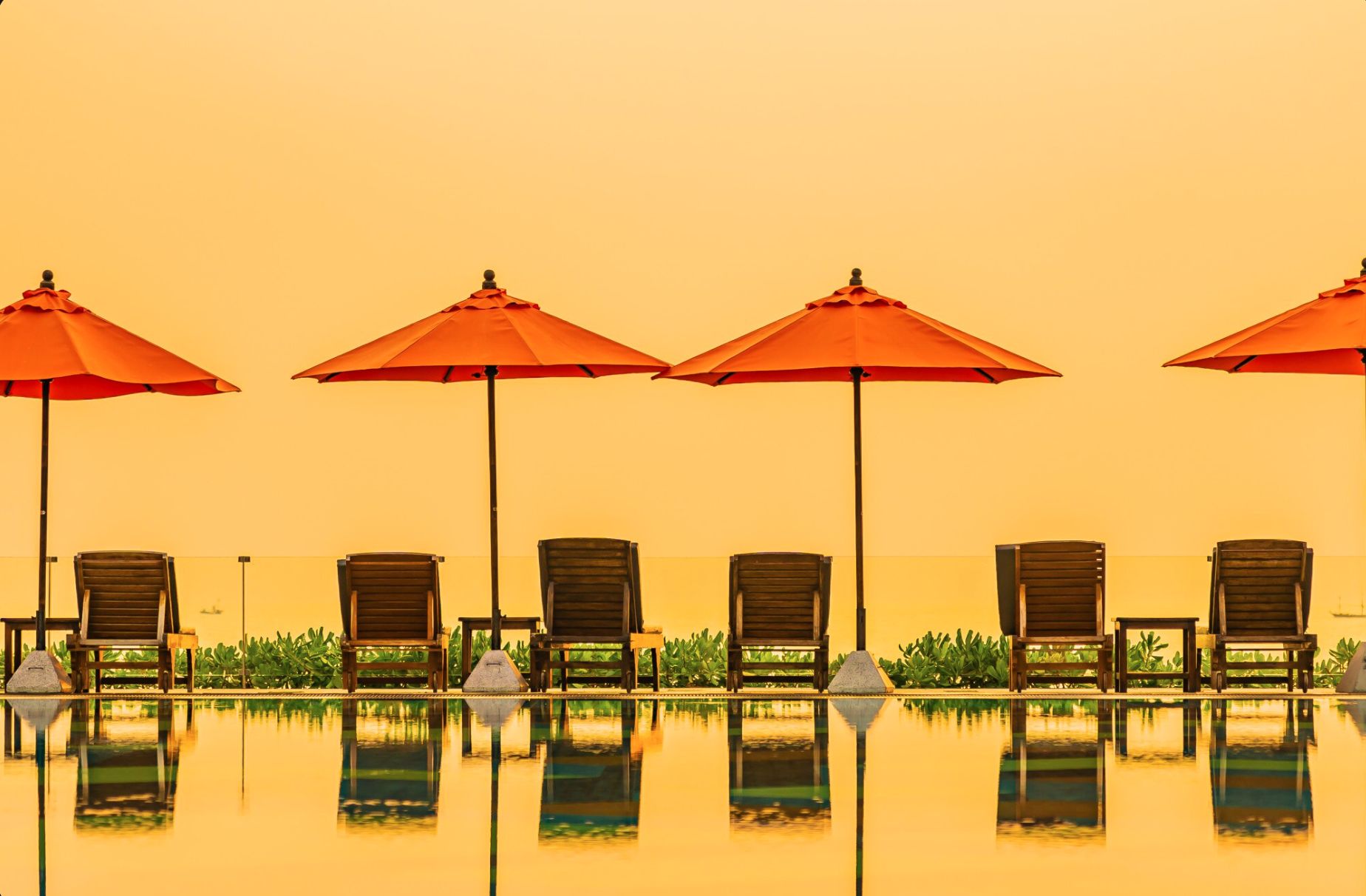 Hospitality — resort at golden hour